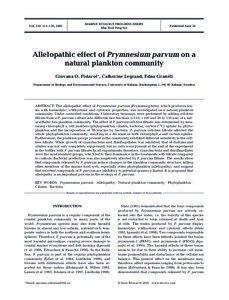 MARINE ECOLOGY PROGRESS SERIES Mar Ecol Prog Ser