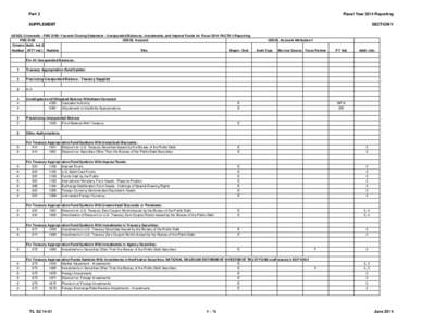 Part 3  Fiscal Year 2014 Reporting SECTION V  SUPPLEMENT