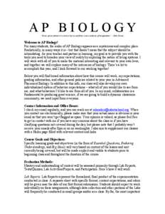 AP BIOLOGY 