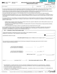 Clear Data  NOVA SCOTIA TAX ON LARGE CORPORATIONS[removed]and later tax years) Name of corporation