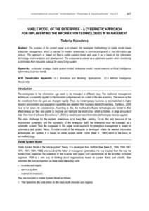 Knowledge / Systems science / Information technology management / Control theory / Systems / Viable system model / Enterprise modelling / Anthony Stafford Beer / Data mining / Science / Cybernetics / Systems theory