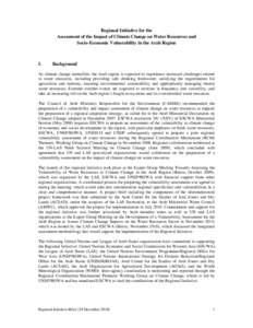 Microsoft Word - Regional Initiative on Impact of Climate on Water+Vulnerability-Brief-20Dec10