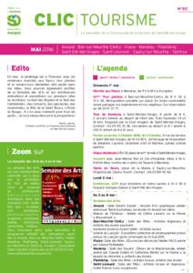 CLIC TOURISME  N°82 La newsletter de la Communauté de Communes de Saint-Dié-des-Vosges