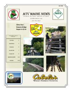 JULY[removed]ATV Maine News Alliance for Trail Vehicles of Maine [removed[removed]