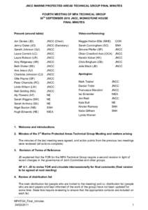 Fourth meeting of the MPA Technical Group, 30th September 2010