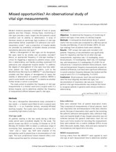 Critical Care and Resuscitation