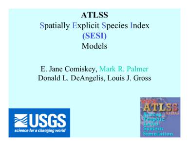 ATLSS Spatially Explicit Species Index (SESI) Models E. Jane Comiskey, Mark R. Palmer Donald L. DeAngelis, Louis J. Gross