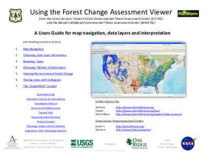 Using the Forest Change Assessment Viewer from the Eastern Forest Environmental Threat Assessment Center