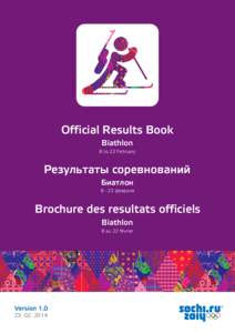 International Biathlon Union / Sports / Biathlon / Cross-country skiing