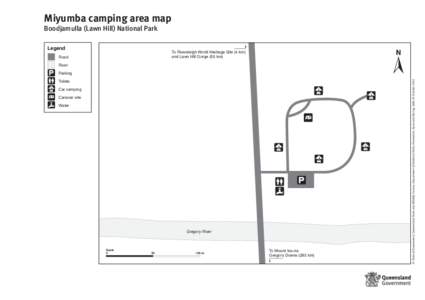 Miyumba bush camp map, Boodjamulla (Lawn Hill) National Park