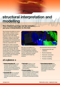 structural interpretation and modelling New Zealand geology can be complex……… put your interpretation to the test New Zealand straddles an active plate margin, making it one of