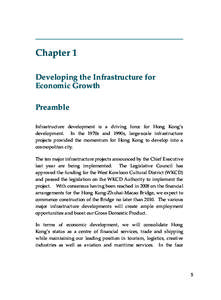 The[removed]Policy Address Policy Agenda Chapter 1 Developing the Infrastructure for Economic Growth