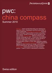Accountancy / PricewaterhouseCoopers / Shanghai Stock Exchange / Mergers and acquisitions / Corporate social responsibility / Chief human resources officer / Human resource management / Business / Management