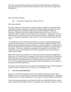 [We redact certain identifying information and certain potentially privileged, confidential, or proprietary information associated with the individual or entity, unless otherwise approved by the requestor.] [name and add