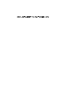 DEMONSTRATION PROJECTS  DEMONSTRATION PROJECTS Project Number  Project Proposals