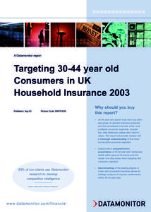 Targeting[removed]year old Consumers in UK Household Insurance 2003