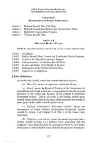 Pension / Financial economics / Employee benefit / Investment / Social Security / Employment compensation / Economics / Defined benefit pension plan