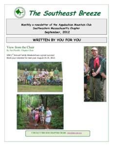 The Southeast Breeze Monthly e-newsletter of the Appalachian Mountain Club Southeastern Massachusetts Chapter September, 2012