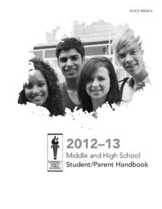 STOCK #[removed]–13 Middle and High School Student/Parent Handbook