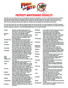 property maintenance list (Page 1)