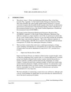 ANNEX 5 WIDE AREA RADIOLOGICAL PLAN I.  INTRODUCTION