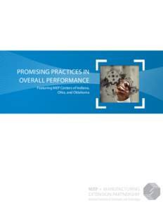 Promising practices in overall performance Featuring MEP Centers of Indiana, Ohio, and Oklahoma  January 2013