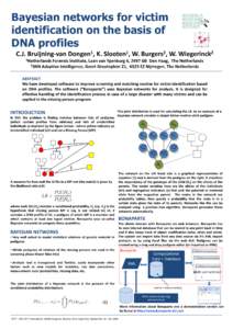 Bayesian networks for victim identification on the basis of DNA profiles C.J. Bruijning-van  1