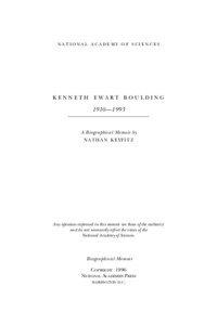 Environmental economics / Kenneth E. Boulding / Academia / Knowledge / Boulding / Systems theory / Kenneth / American Economic Association / Elise M. Boulding / Peace and conflict studies / Science / Systems scientists