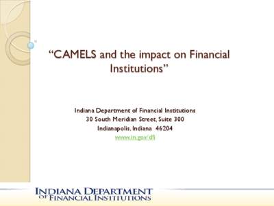 “CAMELS and the impact on Financial Institutions”