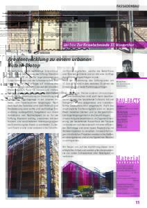 FASSADENBAU  Spektrum 79, Ausgabe Mai 2015 Umbau Zur Kesselschmiede 37, Winterthur