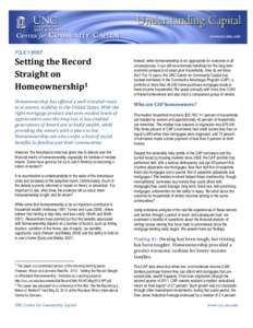 Microsoft Word - Setting the Record Straight on Homeownership rev5-25.docx