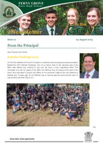 Issue[removed]August 2014 From the Principal Dear Parents and Friends
