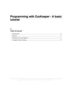 Concurrency / Producer-consumer problem / Java / Zookeeper / Pascal / Computing / Computer programming / Software engineering