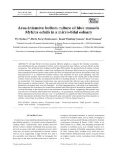 Vol. 3: 81–91, 2012 doi: aei00053 AQUACULTURE ENVIRONMENT INTERACTIONS Aquacult Environ Interact