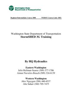 Beginner/Intermediate Course[removed]WSDOT Course Code: DES Washington State Department of Transportation