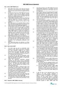 BMT WBM Terms of Agreement Part 1: Role of BMT WBM Pty Ltd[removed]