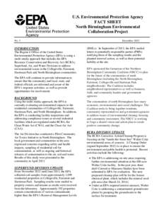 North Birmingham Multi-Media Update Fact Sheet