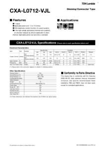 1  Dimming/Connector Type CXA-L0712-VJL ■ Features