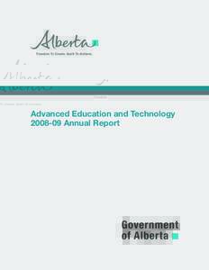 Annual report / Higher education in Alberta / Financial statements / Executive Council of Alberta / Alberta Advanced Education and Technology