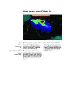 Nitrate Transport Model, CFB Bagotville  VALUE: $70,000 COMPLETION DATE: