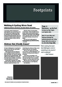 Footprints November 2008 Newsletter for Living Streets Aotearoa  Walking & Cycling Micro Fund