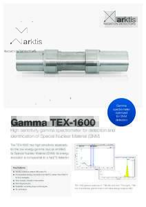 Gamma TEXGamma spectrometer optimized for SNM