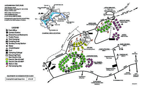 Lackawanna State Park Campground Map Brochure, Pennsylvania State Parks