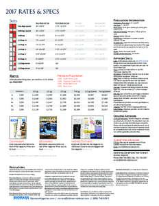 2017 RATES & SPECS Sizes Publication Information  Non-Bleed Ad Size