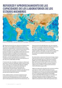 REFUERZO Y APROVECHAMIENTO DE LAS CAPACIDADES DE LOS LABORATORIOS DE LOS ESTADOS MIEMBROS Presencia mundial de los 140 laboratorios de la red ALMERA (Imagen: personal del Laboratorio del Medio Ambiente Terrestre del OIEA