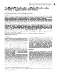 The Effect of Polyp Location and Patient Gender on the Presence of Dysplasia in Colonic Polyps