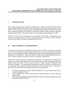 September 11 attacks / Law enforcement / Crime in the United States / History of the United States / 1 Police Plaza / New York City Police Department / Environmental impact statement