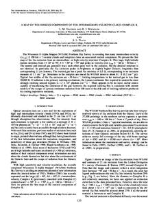 The Astrophysical Journal, 556:L33–L36, 2001 July 20 䉷 2001. The American Astronomical Society. All rights reserved. Printed in U.S.A. A MAP OF THE IONIZED COMPONENT OF THE INTERMEDIATE-VELOCITY CLOUD COMPLEX K L. M.