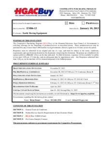 COOPERATIVE PURCHASING PROGRAM Houston-Galveston Area Council of Governments 3555 Timmons, Suite 120, Houston, TX[removed]Phone: [removed]Fax: [removed]www.hgacbuy.org