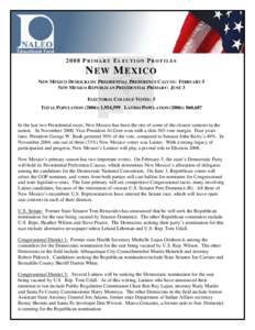 Ben R. Luján / United States presidential election / Heather Wilson / Tom Udall / National Association of Latino Elected and Appointed Officials / Hispanic and Latino American politics / National Institute for Latino Policy / New Mexico / Politics of New Mexico / Hector Balderas